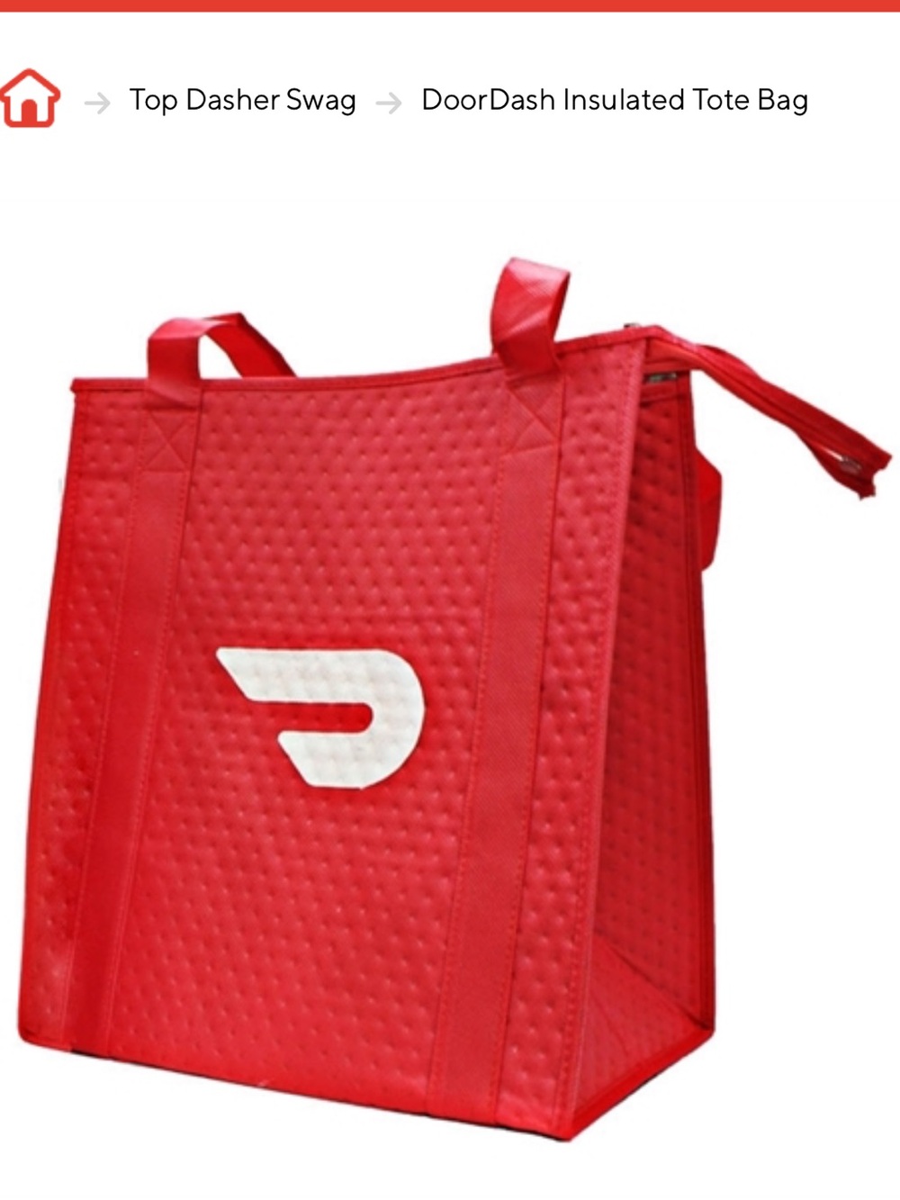 Red Insulated Tote Bag